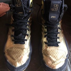 ASICS Jordan Burroughs Gold Wrestling Shoes